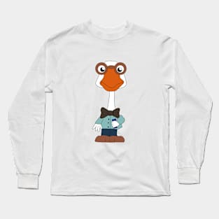 The smart goose with glasses Long Sleeve T-Shirt